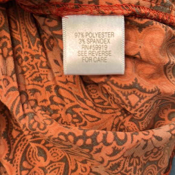 Pretty Rust & Deep Brown FALL Top🍁Button-Up🍁Bell sleeves🍃VERY GOOD CONDITION! - Picture 8 of 9